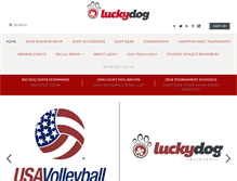 Tablet Screenshot of luckydogvolleyball.com